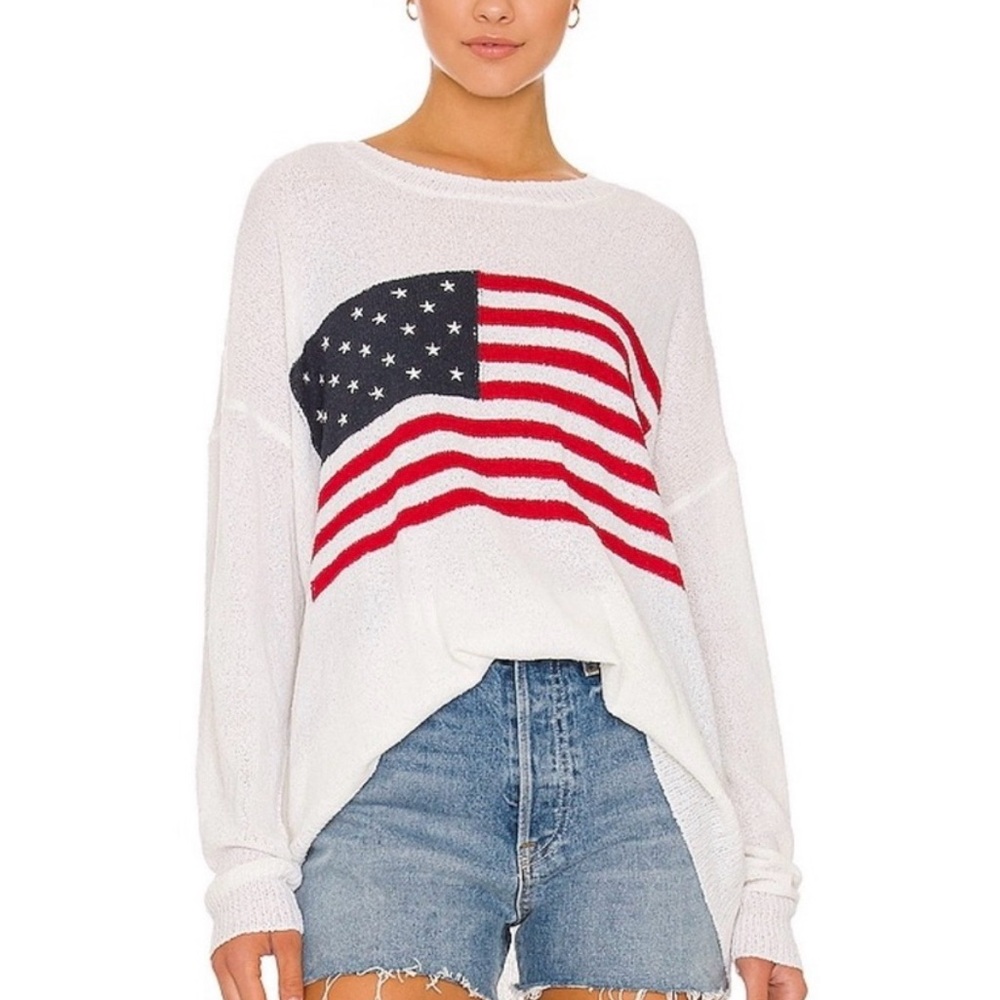 Show Me Your MuMu American Flag Sweater